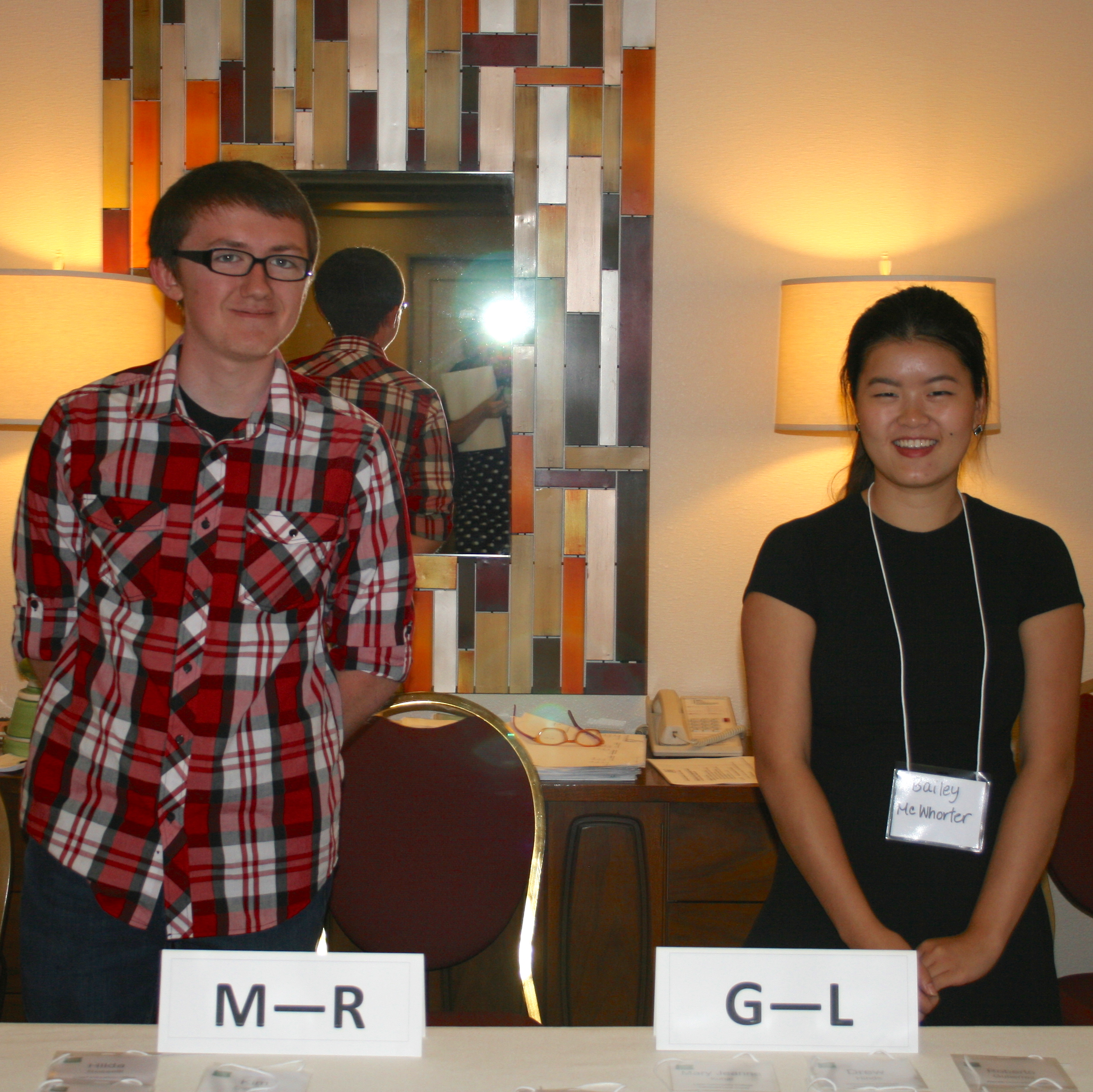 Left: Liam Murphy, Volunteer. Right: Bailey McWhorter, Volunteer.